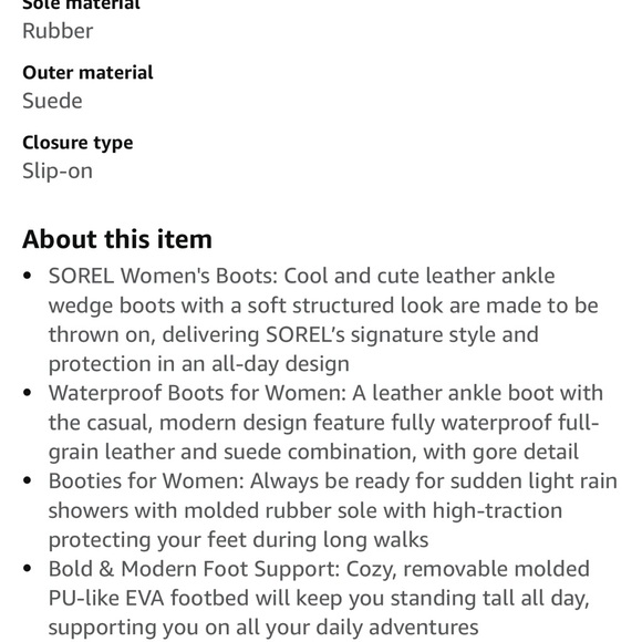 Sorel Women’s Evie Pull-On Booties - Waterproof Suede Leather - Picture 14 of 16